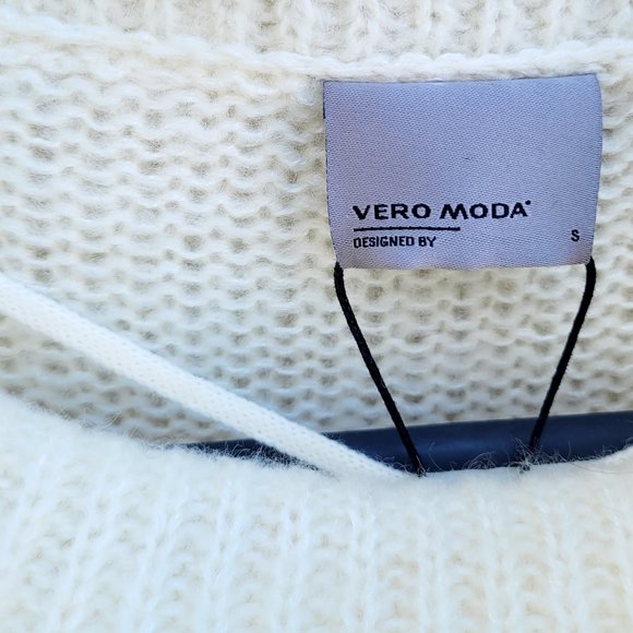 Ladies' Antique White Cowl Neck Sweater (Size S) *NEW with tag* - Picture 3 of 4